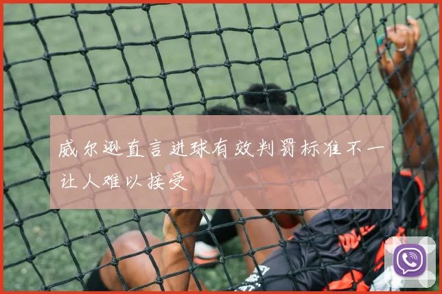 威尔逊直言进球有效判罚标准不一让人难以接受